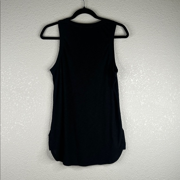 Athleta Black Cotton Blend Yoga Running Pilates Gym Workout Athletic Tank Top M - Picture 4 of 6
